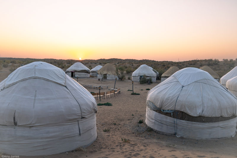 Desert yurt camp in Uzbekistan