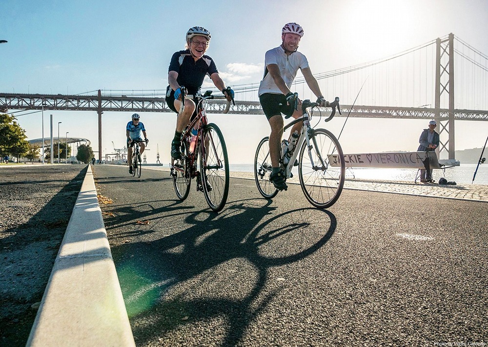 Cycling through Lisbon